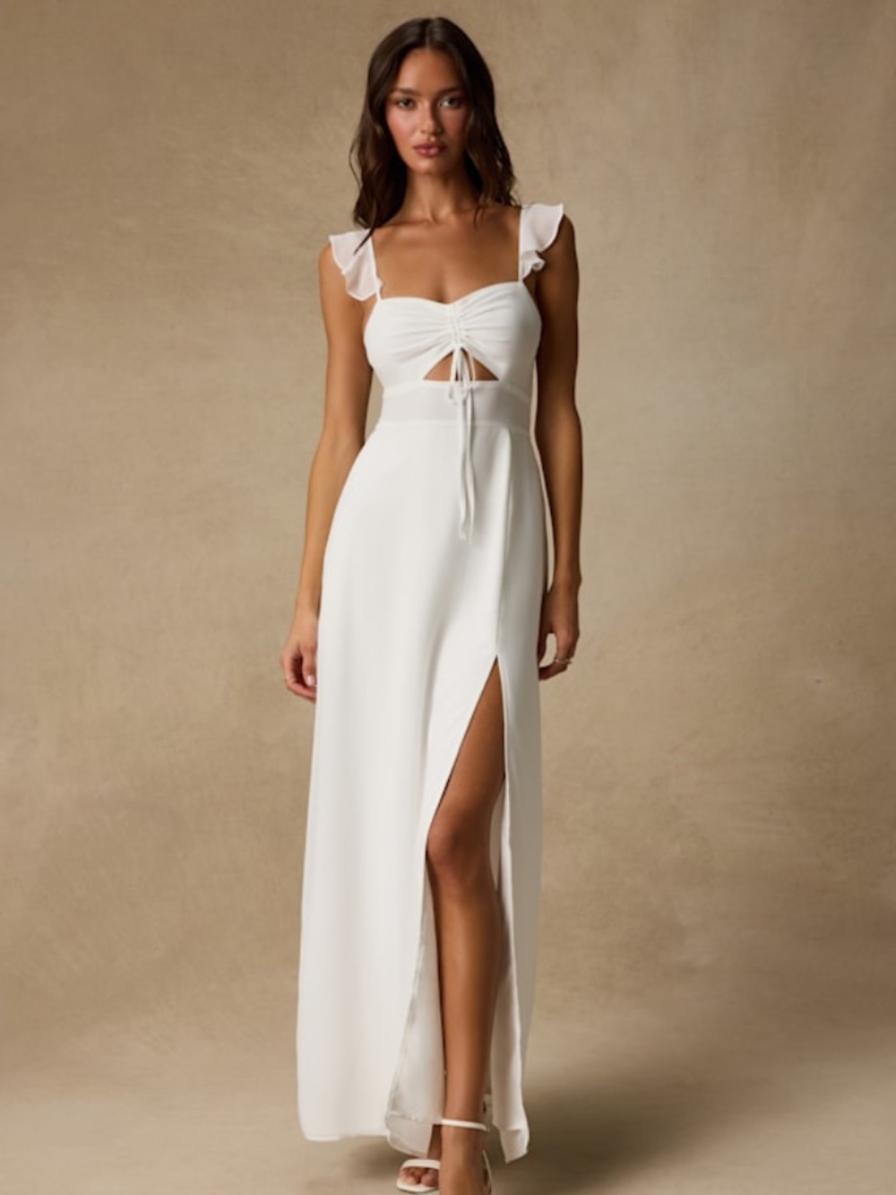Lulus The Way To Love White Ruffled Maxi Dress - Size S